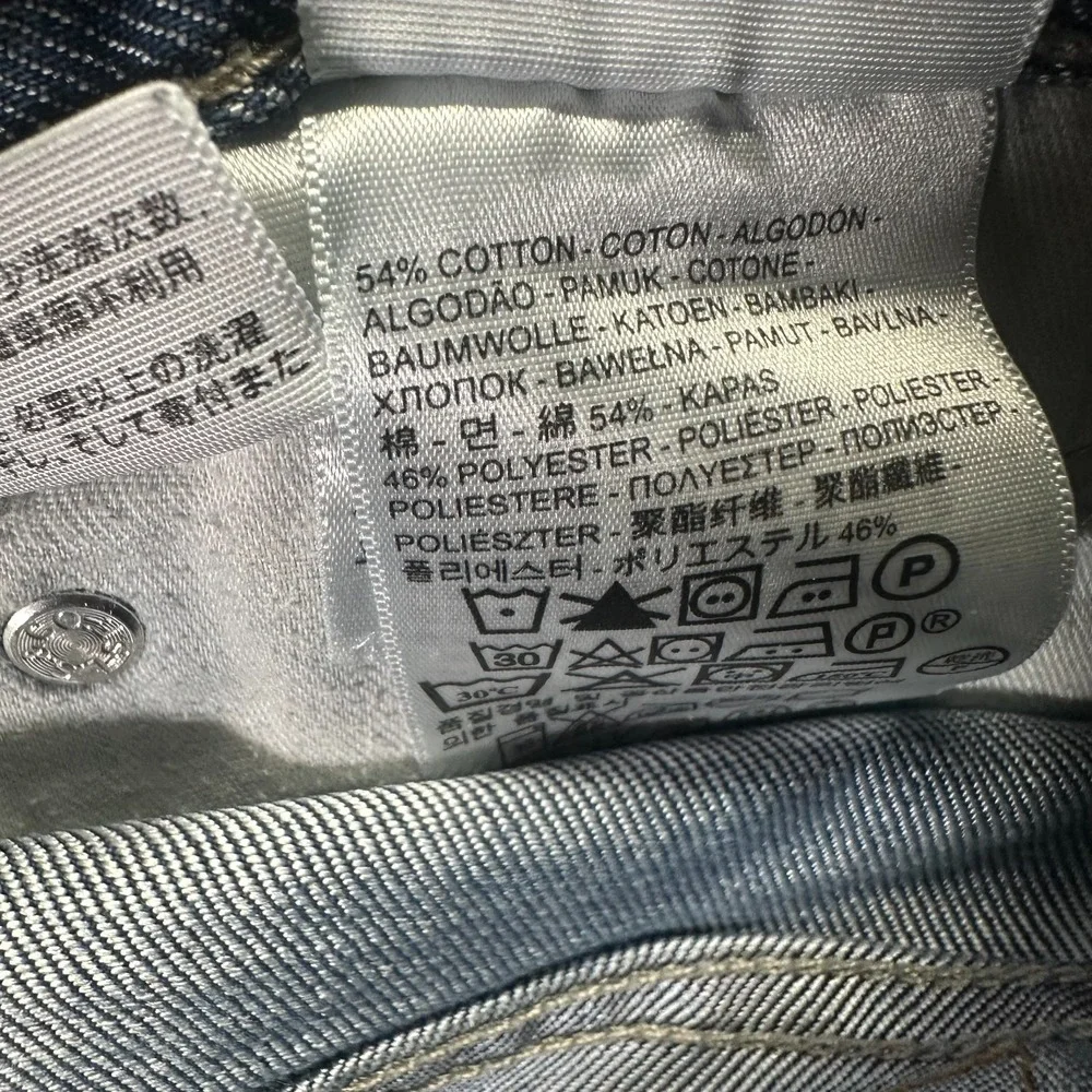 Levi's 514 Jeans Mens 34x32 Blue Cotton Denim Straight Leg Faded Travel Workwear